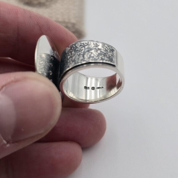 Size 7 Sterling Silver Silpada Large Face Heavy Band Ring A4225 - Picture 7 of 11